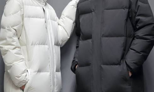 Knielanger Puffermantel – 700FP Premium-Daunenjacke aus weißer Ente | Maschinenwaschbarer Oversize-Parka in Schwarz/Elfenbein/Grau (S-3XL)_voghion.com