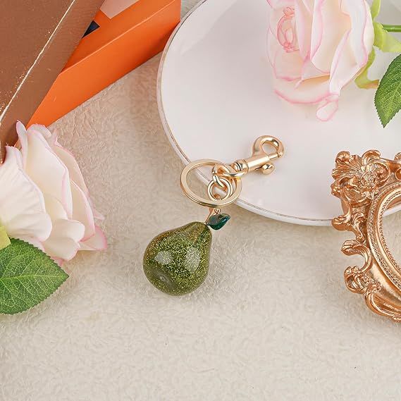Pear Shaped Keychain, Pear Shaped Bag Decoration, Golden Pear Shaped Keychain, Pear Shaped Wallet Pendant, Pear Shaped Keychain For Cars_voghion.com