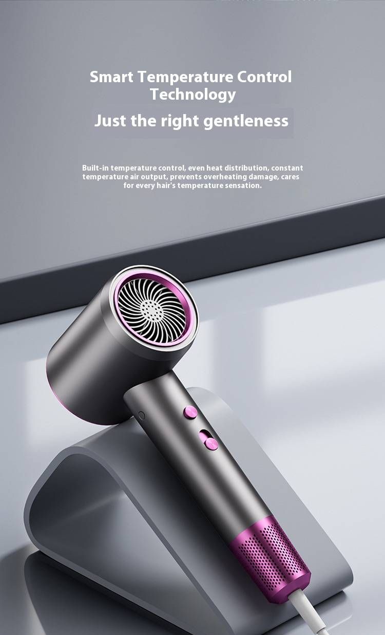 Sèche-cheveux professionnel 2400 W pour salon - Sèche-cheveux ionique à séchage rapide avec technologie à ions négatifs, 3 vitesses et air chaud/froid pour usage domestique et en salon_voghion.com