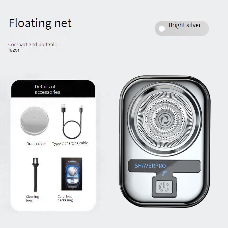 Kompakter Elektrorasierer für Männer, tragbarer Reiserasierer mit rotierendem Mehrklingensystem, LED-Anzeige, wiederaufladbar und wasserdicht,_voghion.com