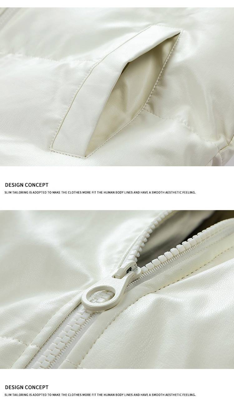 Winter-Fleecejacke mit Kapuze für Herren – Verdickter, locker sitzender Mantel mit Reißverschluss und Taschen, modisches zweifarbiges Design für Teenager und Jugendliche (Schwarz/Weiß)_voghion.com