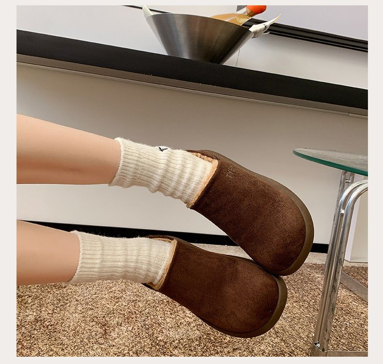 Boken Women's 2025 New Style Fleece And Thickened Warm Cotton Shoes_voghion.com