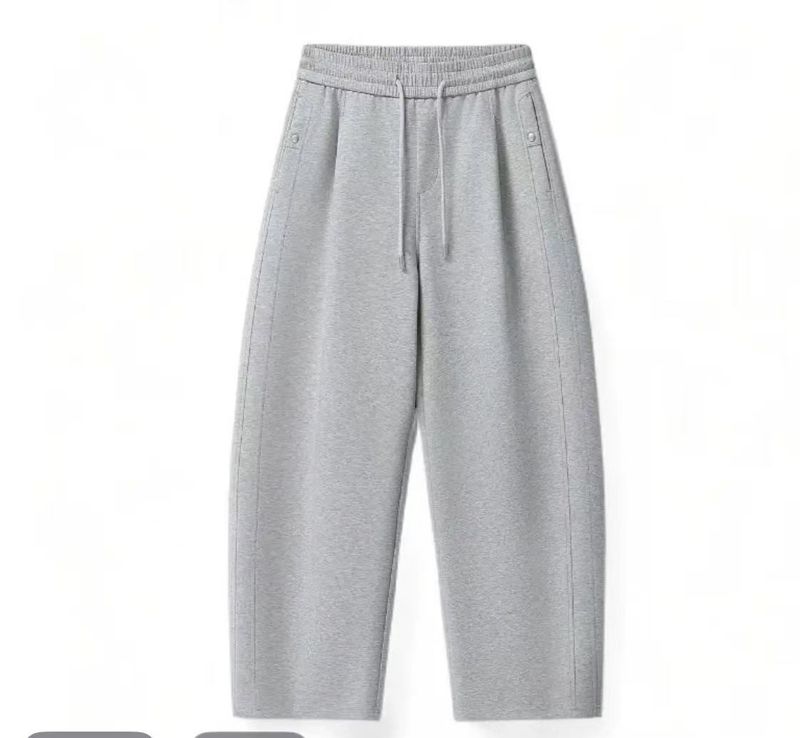 Men's Relaxed Fit Cargo Joggers - High Waist Drawstring Wide-Leg Pants With Dropped Crotch, Soft Cotton Blend For Casual & Streetwear_voghion.com