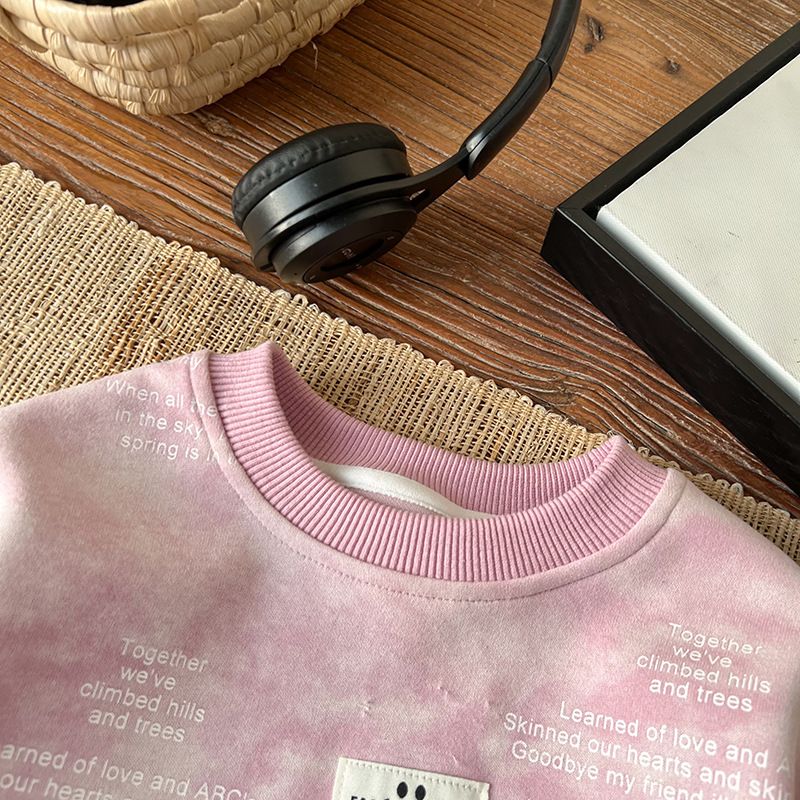 Abbigliamento per bambini autunno nuovo bambini felpa rosa stile coreano tutto abbinato ragazzi lettera felpa abbigliamento per bambini_voghion.com