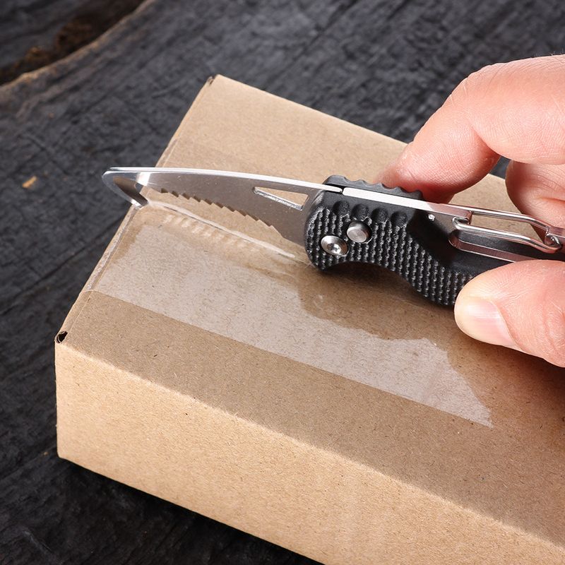Cutter Multi-Functional Outdoor Portable Knife Hook Sawtooth Survival Tool Folding Box Opener_voghion.com