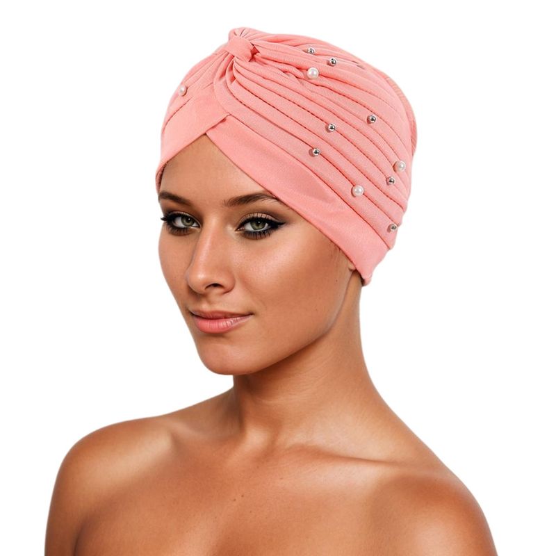 Muslim hat Turban cap pleats nail bead pleats simple watermelon cap_voghion.com