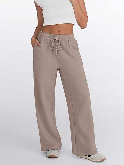 Men's Clothing Wide Leg Sports Pants High Waist Loose Drawstring Jogging Pants With Pockets Sweatpants_voghion.com