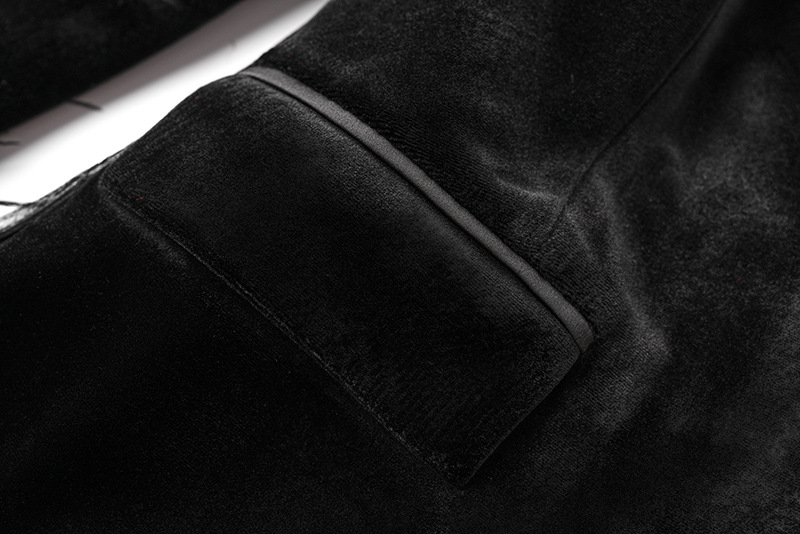 Abito nero decorato con piume a pois, giacca, top in piume di struzzo, abitino da donna_voghion.com