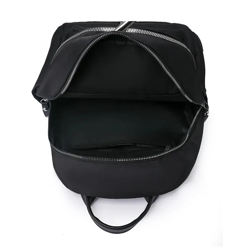 1 pezzo da donna semplice tinta unita doppio zaino tempo libero in tessuto di nylon N Sense Student 250514l_voghion.com