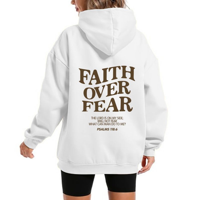 new Casual Cross-border Foreign Trade Men's And Women's Fleece Sweater Letter Printed Kangaroo Pocket New Hooded Sweater_voghion.com