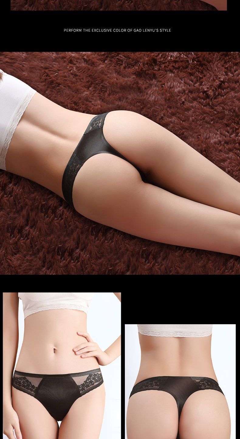 Mutandine perizoma antibatteriche senza cuciture in pizzo sexy da studentessa da donna_voghion.com