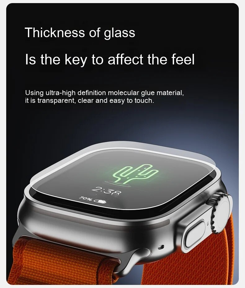 Película protetora de tela para Apple Watch, mais vendida em 2024, série Ultra, película temperada de 49 mm, compartimento à prova de poeira, adequada para IWatch_voghion.com
