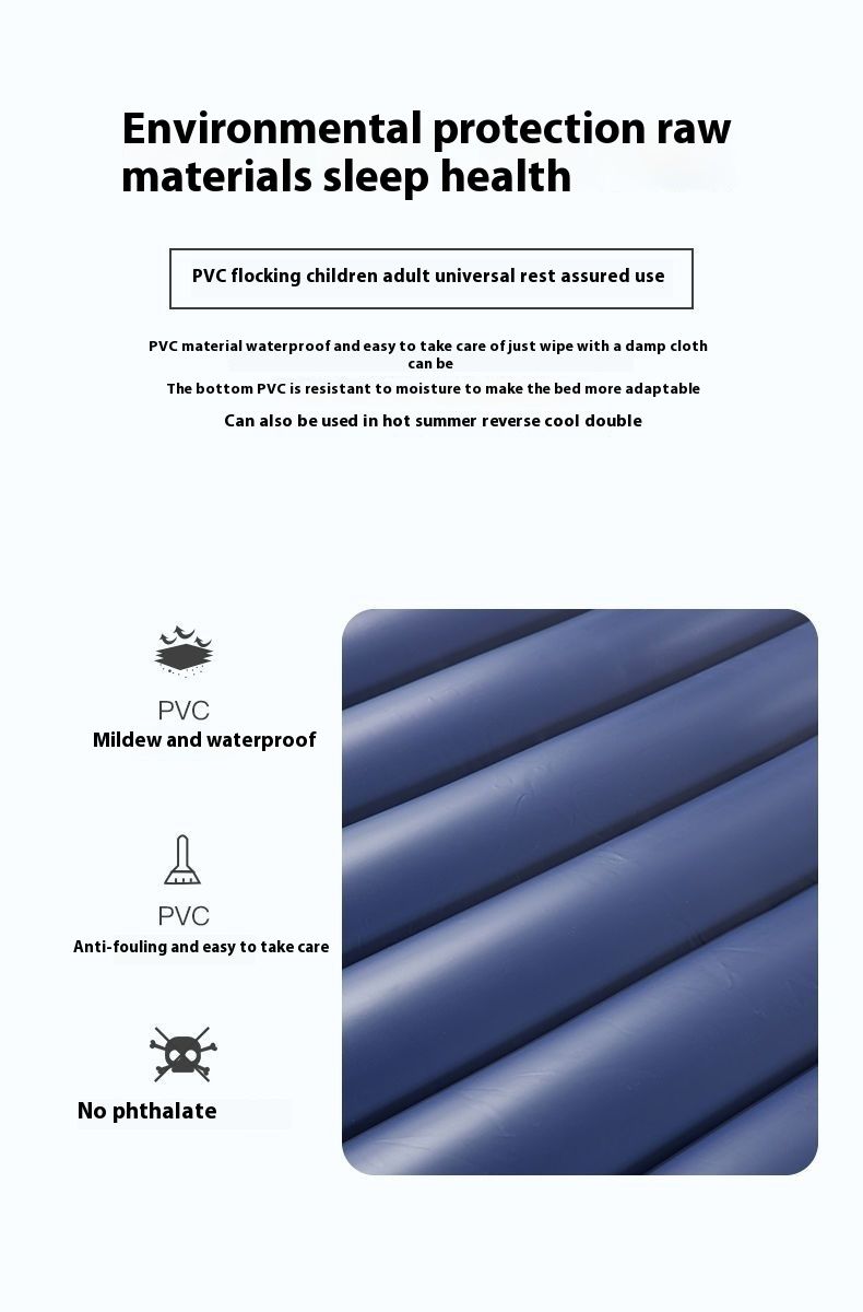 Outdoor Air Double Household Large Single Folding Mattress Inflatable Pad Simple Portable Bed_voghion.com