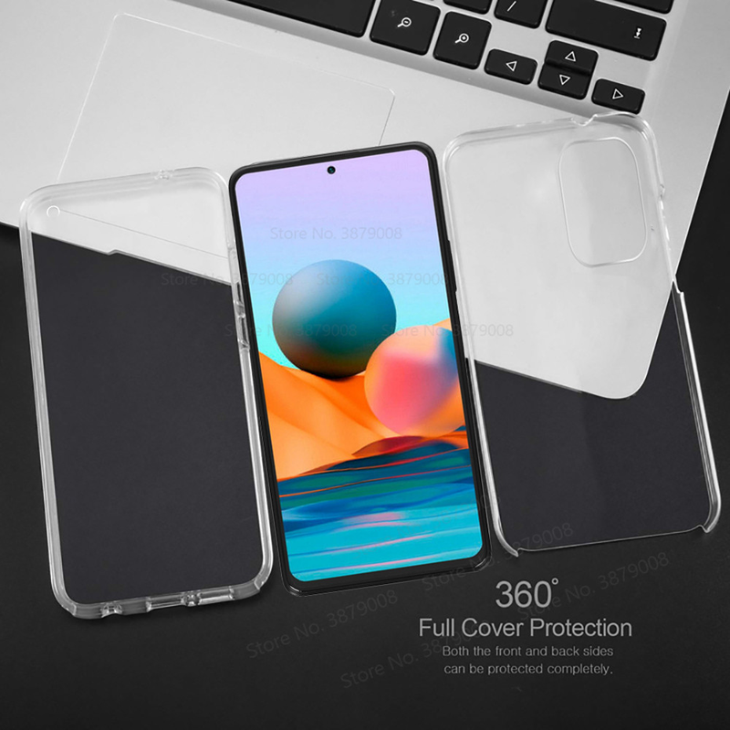 for xiaomi redmi note10 pro max cover 360° Full Body soft Silicone case redmi note 10 S 4G Front & Back Transparent phone shell_voghion.com
