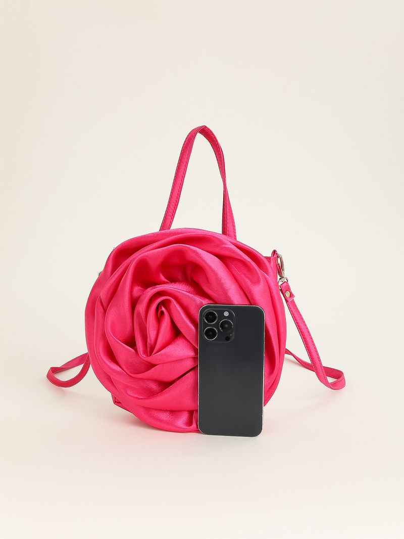 2023 Nuova borsa a tracolla in raso a forma di rosa_voghion.com