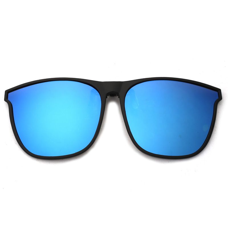 JM Übergroße polarisierte Sonnenbrille zum Anklipsen, modisch, quadratisch, für Damen und Herren, groß, zum Aufklappen, UV400_voghion.com