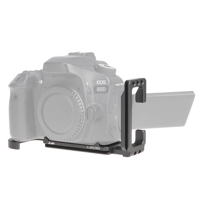 Suporte de câmera FOTGA em formato L para Canon 70D 80D 90D, placa de base, liberação rápida, QR, vertical, parafuso 1/4, estabilizador_voghion.com