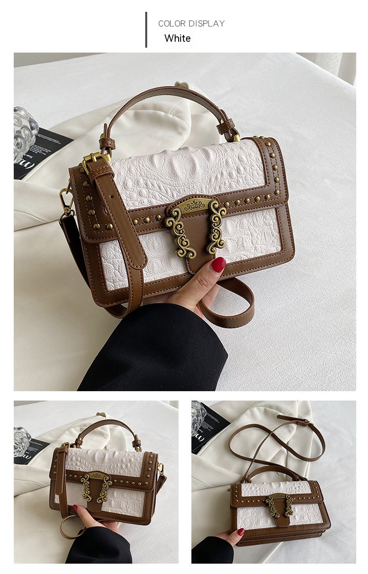 2023 neue heiße Verkaufs-Damentasche Retro Nische Eine Schultertasche Damen Vielseitige kleine quadratische Tasche Handheld Diagonal Straddle Bag_voghion.com