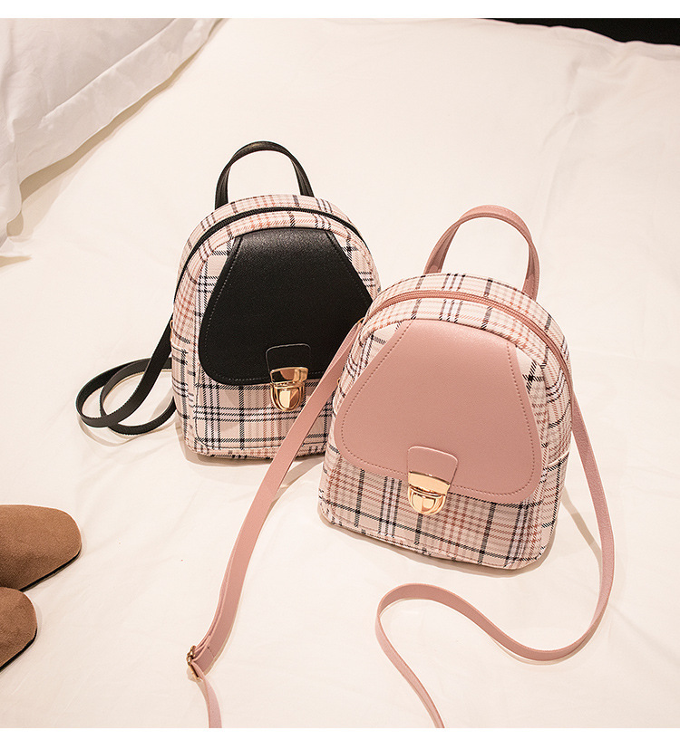 Bolso de mujer de PU 2023 nueva mochila a cuadros bolso de parachoques bolso de teléfono móvil diagonal de un solo hombro suministro de bolsa transfronteriza al por mayor_voghion.com