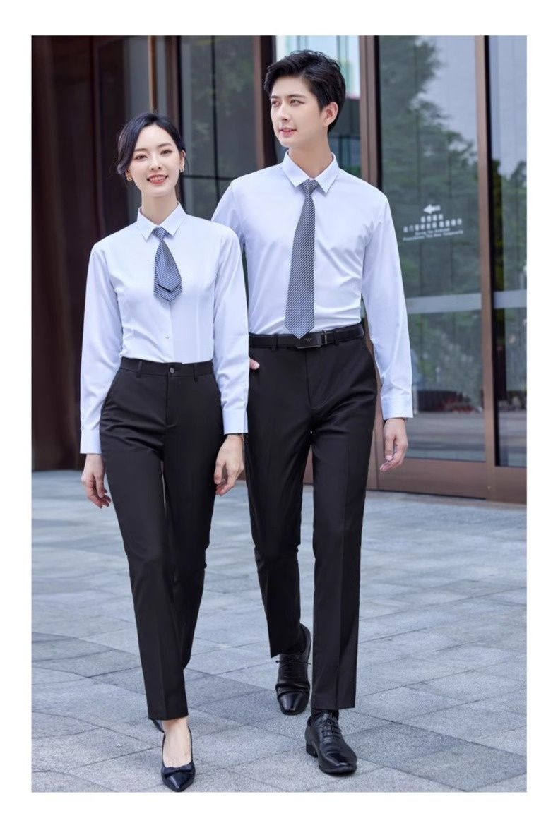 Pulse Pulse Bamboo Fiber Men's Professional Formal Slim Fit Non-Iron Business Shirt Short Sleeve Custom Workwear_voghion.com