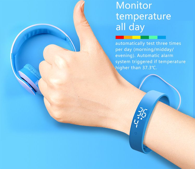 Orologi per bambini, ricarica, vibrazione, promemoria, sveglia silenziosa, per misurare la temperatura corporea, orologio intelligente impermeabile per studenti._voghion.com
