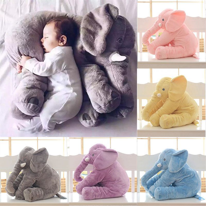 Adorable Baby Soft Plush Long Nose Elephant Sleep Pillow For And Kids Newborns_voghion.com