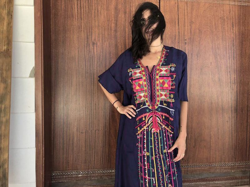 Damenbekleidung, Rayon, besticktes Strandkleid, langes Kleid, Boho-Chic, Sonnenschutz, Bademode, Überzug für Pool, Urlaub, Bikini (Marineblau)_voghion.com