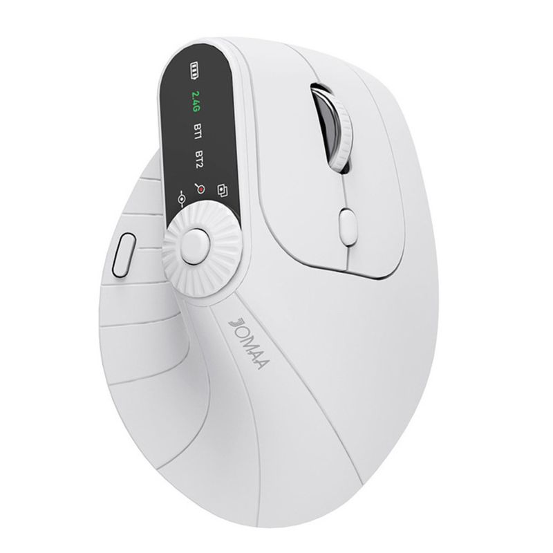 JOMAA 2.4G Bluetooth Wireless Vertical Ergonomic Rechargeable Multi-Device Mouse Office_voghion.com