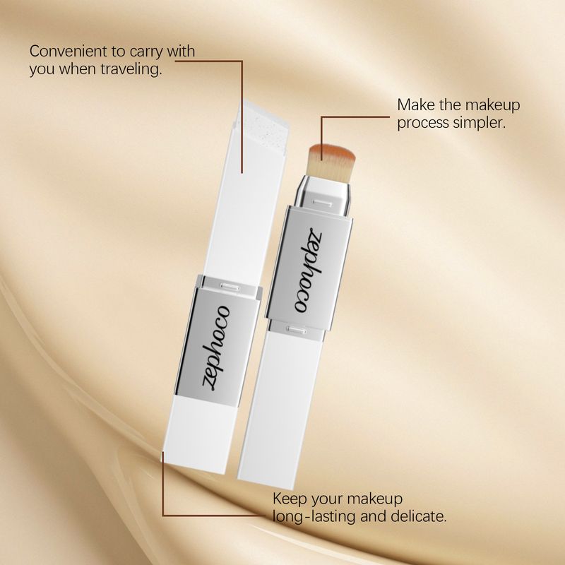 Zephoco Ivory White Sanfte Feuchtigkeitspflege, natürliche Passform, geeignet für fettige und trockene Haut, klarer Foundation-Stick_voghion.com