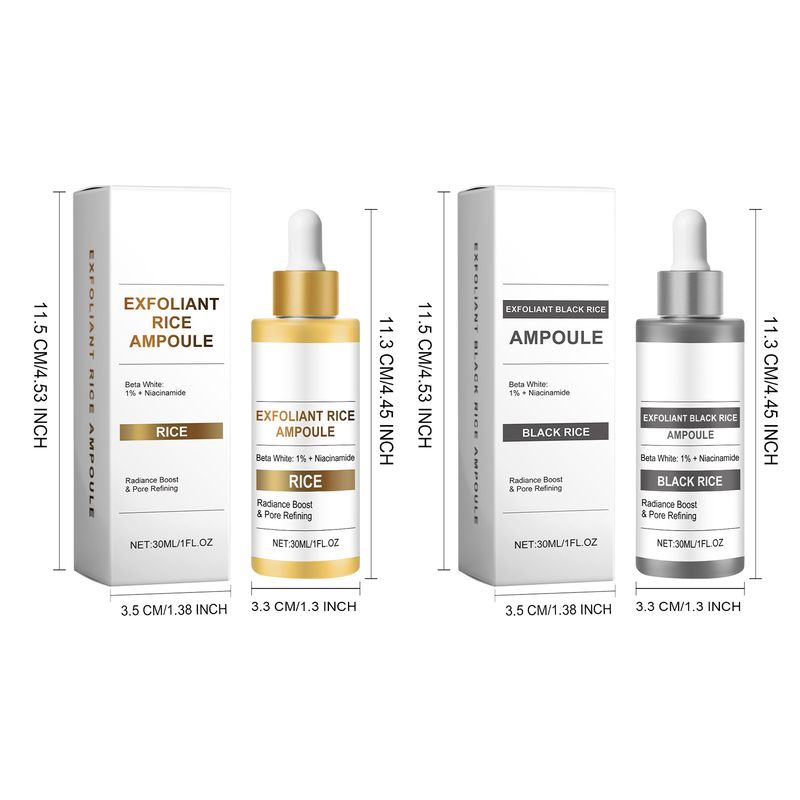 Exfoliating Serum Black Rice Softens Skin Cleansing Facial Moisturizing Elasticity Brightening Daily Care_voghion.com