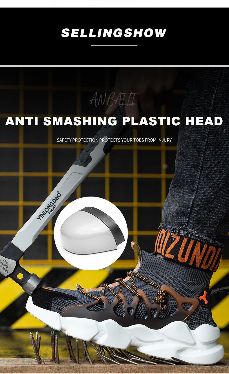 Scarpe antinfortunistiche da uomo, antiforatura, leggere e traspiranti, con punta in acciaio, isolate._voghion.com