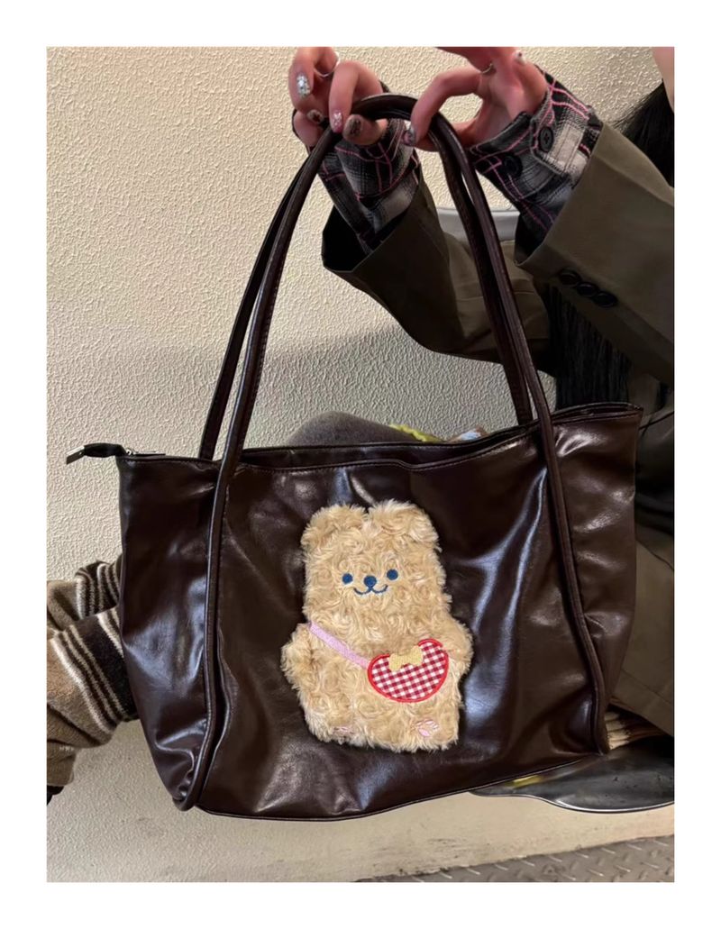 Borsa a tracolla Nicole Tote, borsa a tracolla da donna, modello Bear Tote, borsa a tracolla grande e capiente, modello Y2K, modello Sunlight Desire, nuova borsa a tracolla per la primavera e l'estate 2025._voghion.com