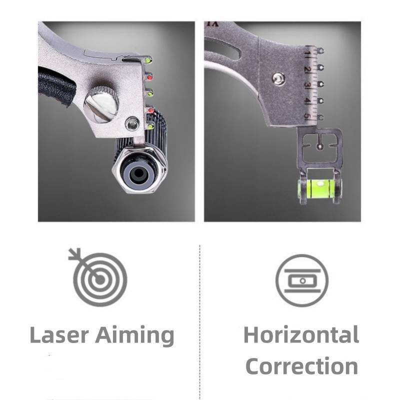 Aluminum Alloy Laser Flat Leather Sgshot For Outdoor Shooting,Free Binding,Adult Catapult Frame_voghion.com