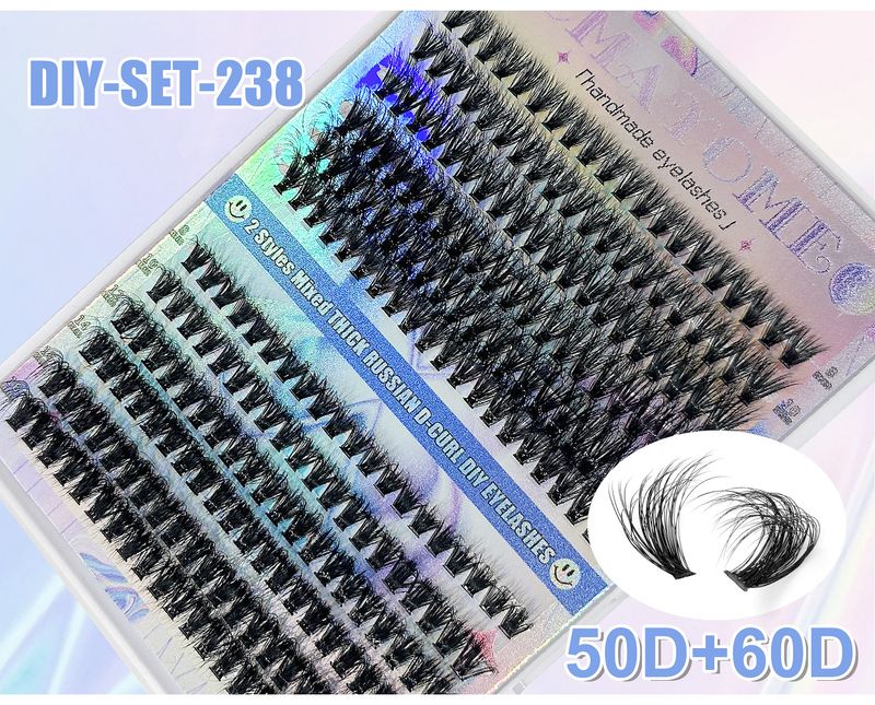 Thick false eyelash DIY single cluster mixed style false eyelash false eyelash glue Eyelash set_voghion.com
