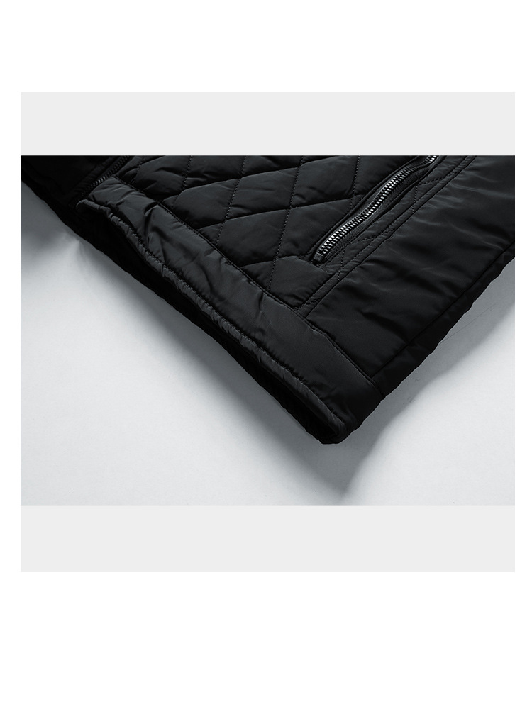 giacca imbottita in cotone da uomo autunno e inverno giacca leggera imbottita in cotone giacca casual con colletto rialzato a forma di diamante alla moda_voghion.com