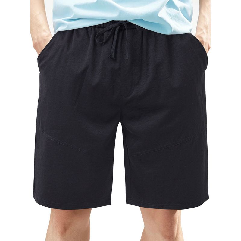 Unbeatable Quality TK Summer Men's Loose And Simple Casual Sports Solid Color Drawstring Breathable Beach Shorts_voghion.com