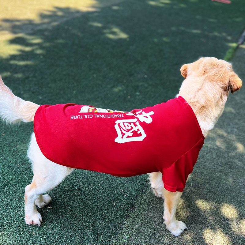 Haustier-Outfit für Golden Retriever Labrador mittelgroße und große Hunde Hundekleidung Frühling Sommer Weste Mesh atmungsaktiv_voghion.com
