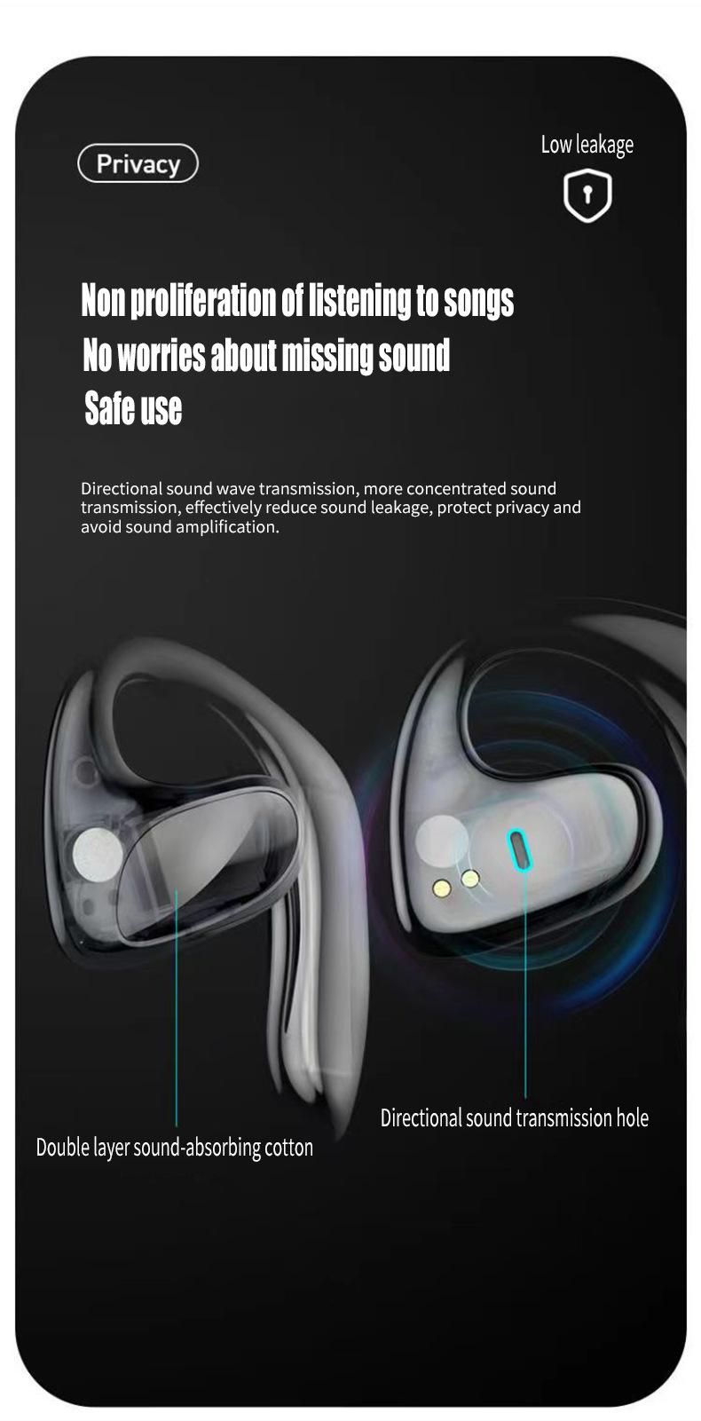 Bezprzewodowy zestaw słuchawkowy Bluetooth S900 z klipsem do ucha i redukcją szumów. Wysokiej mocy zestaw słuchawkowy do gier bez opóźnień._voghion.com