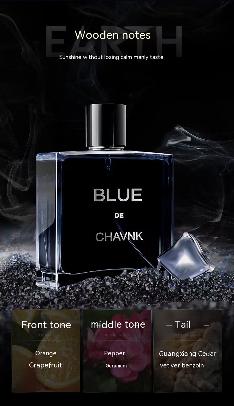 Nouveau parfum chaud en ligne rouge diffusion en direct parfum bleu pendant une longue période 100 ml charmant parfum d'océan pour hommes_voghion.com