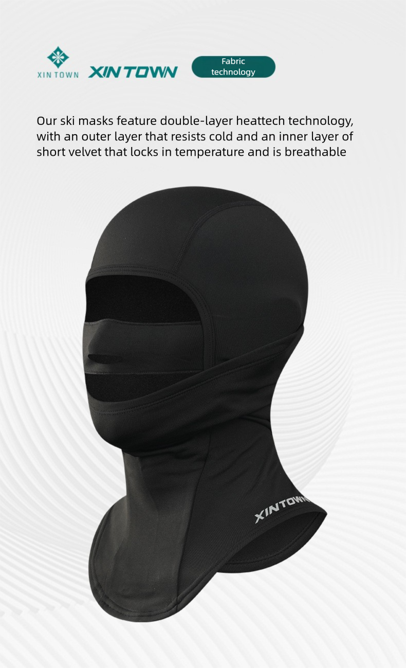 Xingheng Double Layer Ski Snowboard Riding Mask Outdoor Autumn Winter Warm Hood Neck Guard Cold Proof Thin Fleece_voghion.com