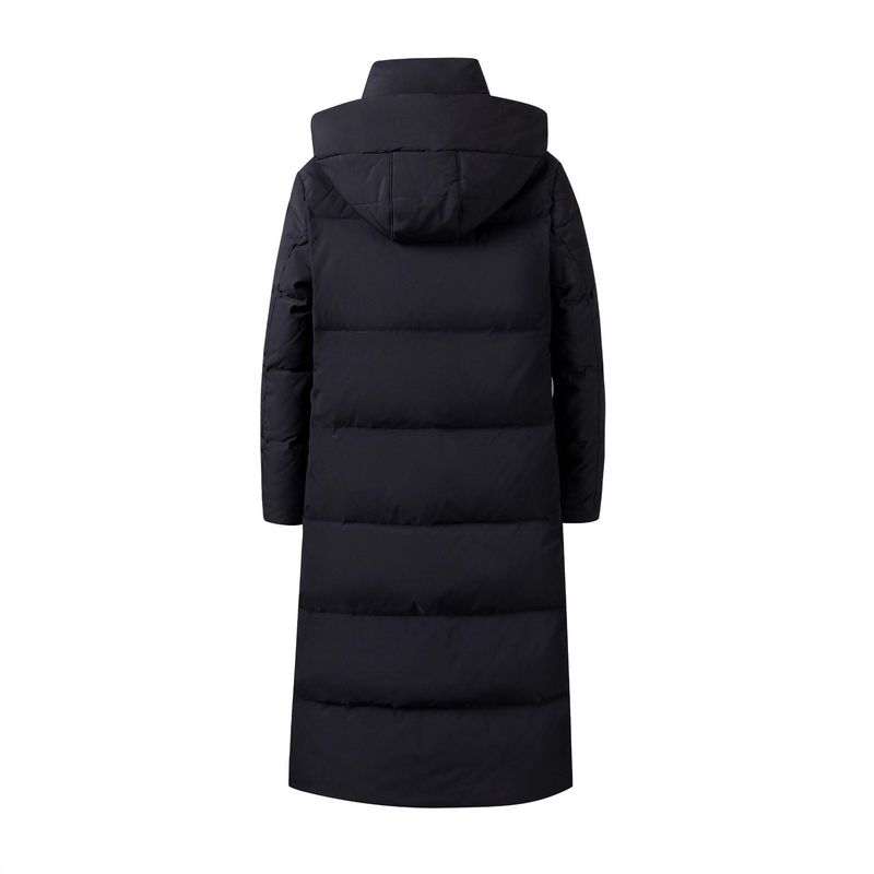 Herrenbekleidung Unisex Langer Daunenmantel mit Kapuze – Ultrawarme Winterjacke für extreme Kälte (-30 °C), wasserdicht und atmungsaktiv, 600 Fill Power Entendaunen_voghion.com
