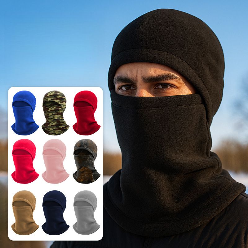 Cappello da sci a doppio strato spesso, con mascherina calda integrata e multifunzionale per motociclisti in autunno e inverno_voghion.com