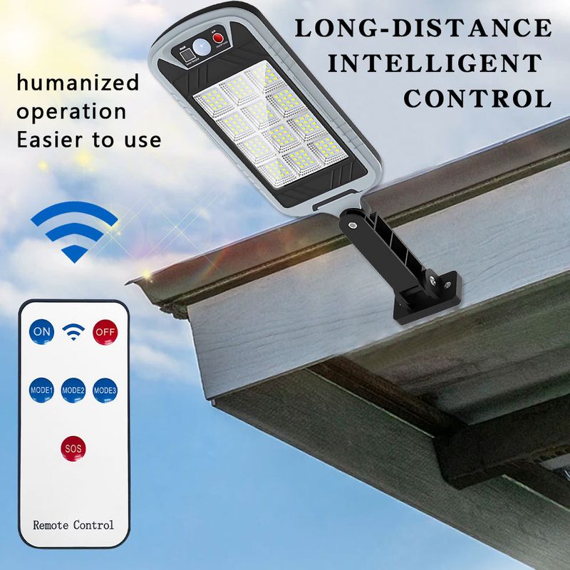 Zonne-energie buiten waterdichte binnenplaats inductie LED, COB straatverlichting hoog vermogen integratie met afstandsbediening_voghion.com