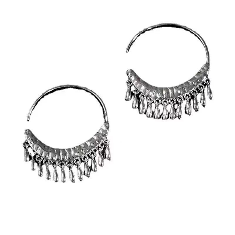 Orecchini da donna Cerchio goccia d'acqua nappa gancio per l'orecchio orecchini temperamento design di nicchia orecchini di moda di fascia alta 2023 nuovo stile caldo_voghion.com