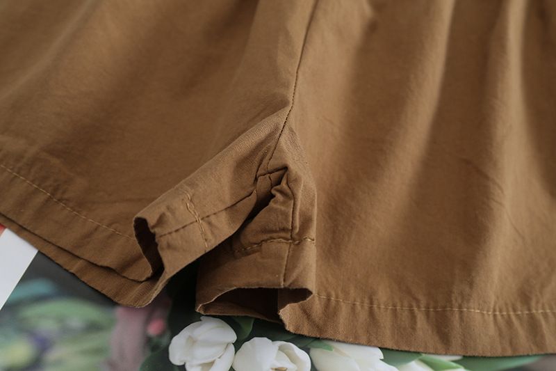 Kinder kleidung der sommer neue mädchen dreidimensionale kleine blume rundhals kurzarm baby casual shorts_voghion.com