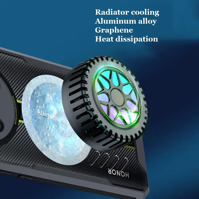 Custodia per PC con dissipazione del calore in grafene per Honor X40 X50 X30 GT, custodia protettiva trasparente anti-caduta e traspirante_voghion.com