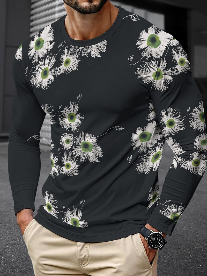 Magliette grafiche retrò da uomo, alla moda, con stampa 3D, casual, a maniche lunghe, primavera ed estate, eleganti e comode, streetwear_voghion.com