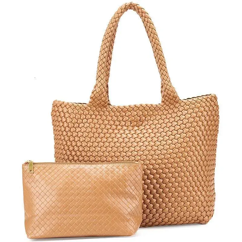 Designer-Taschen Handtaschen groß für Frauen Mode gewebte Geldbörse Vegan Leder Einkaufstasche_voghion.com