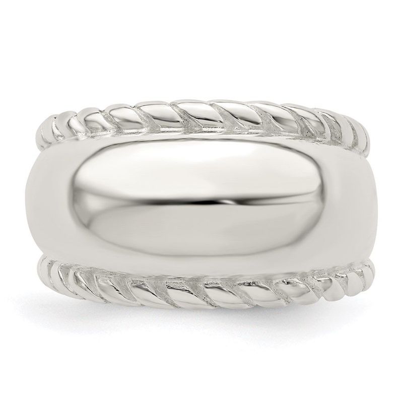 Sterling Silver Twisted Dome Stacked Ring_voghion.com