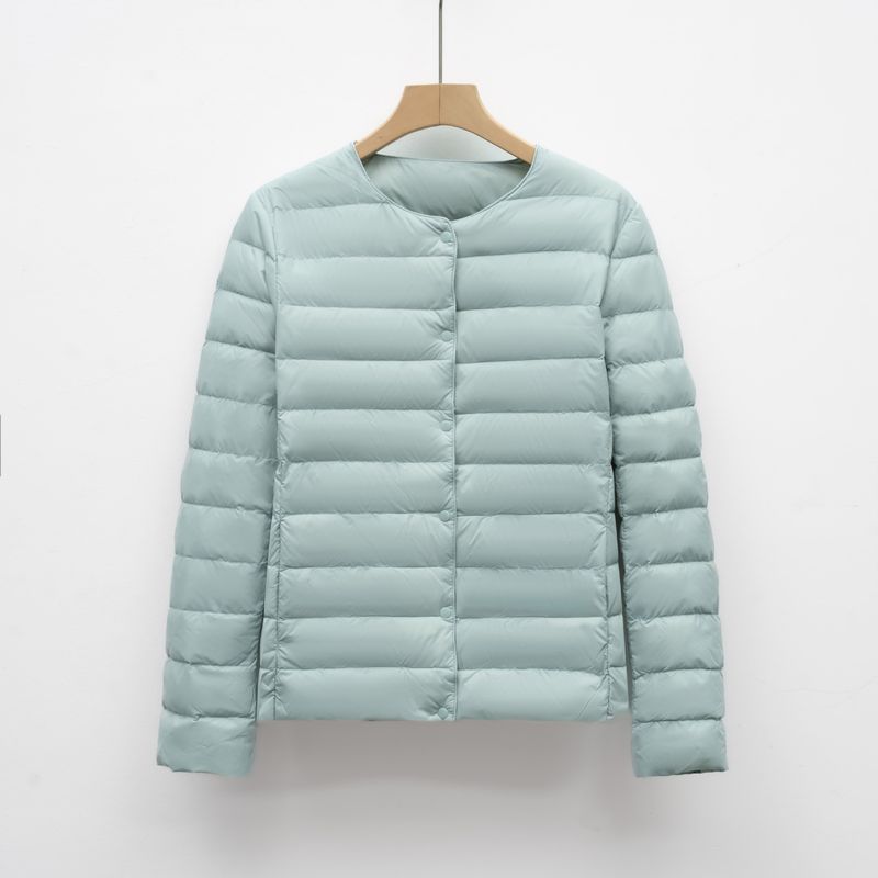 Doudoune sans manches ultra-légère pour femme, coupe ajustée, manches longues, intérieur matelassé chaud, extérieur en nylon respirant, plusieurs couleurs (M-XXXXL)_voghion.com